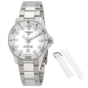 tissot seastar quartz white dial men's watch t120.210.11.011.00