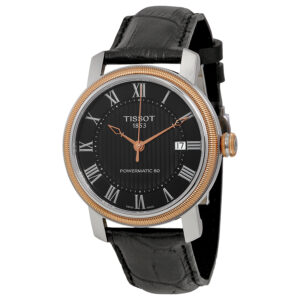 tissot t classic bridgeport powermatic 80 black dial men's watch t0974072605300
