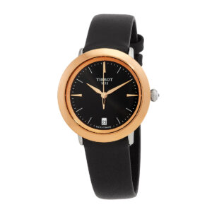 tissot t gold quartz black dial ladies watch t929.210.46.051.00