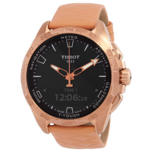 tissot t touch connect solar perpetual alarm quartz analog digital black dial men's watch t1214204605100