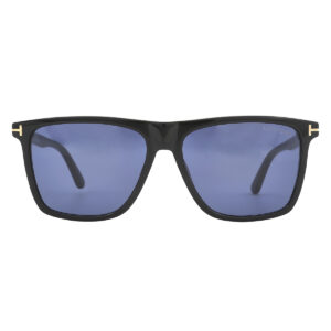 tom ford fletcher blue square men's sunglasses ft0832 01v 57