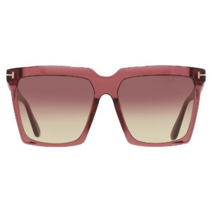 tom ford sabrina bordeaux gradient square ladies sunglasses ft0764 69t 58