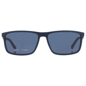 tommy hilfiger blue rectangular men's sunglasses th 1675/s 0ipq/ku 59