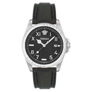 versace anteo quartz black dial men's watch ve9h00124