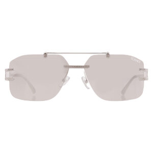 versace clear mirror silver 80 square men's sunglasses ve2275 10008v 60