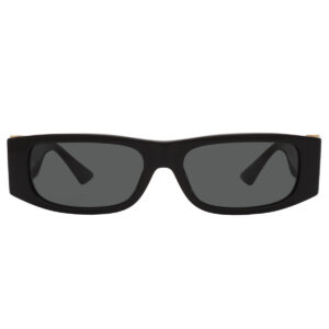 versace dark grey rectangular men's sunglasses ve4476u gb1/87 55