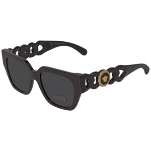 versace dark grey square ladies sunglasses ve4409 gb1/87 53