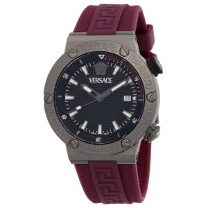 versace greca logo diver quartz black dial men's watch ve8g00224