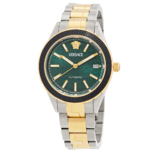 versace hellenyium automatic green dial men's watch veqca0524