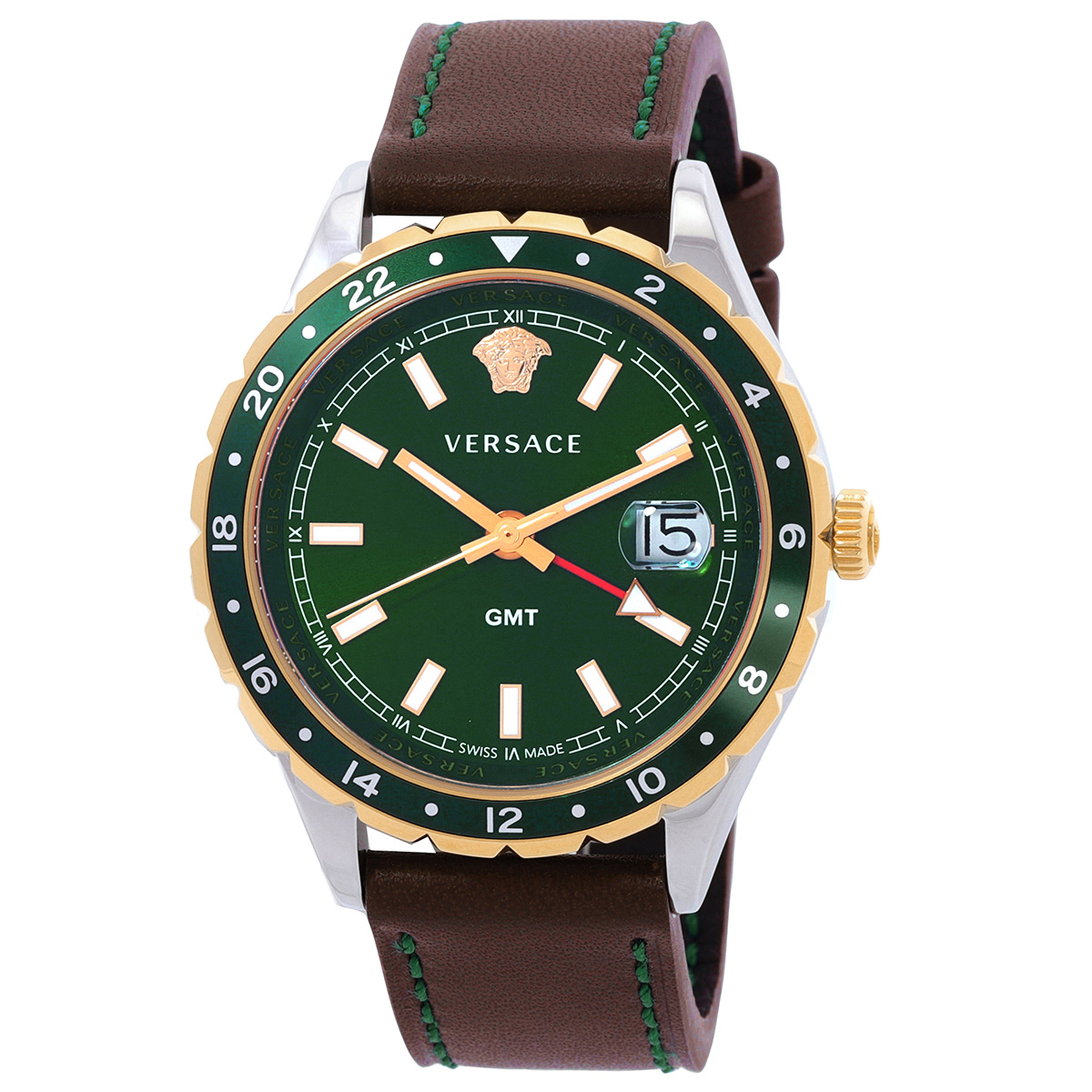 versace hellenyium quartz green dial men's watch v11090017 versace hellenyium quartz green dial men's watch v11090017