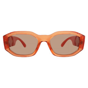 versace light brown geometric men's sunglasses ve4361 552763 53
