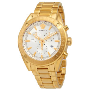 versace v chrono chronograph quartz white dial men's watch vehb00719