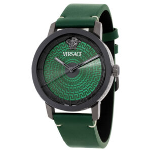 versace v helix quartz green dial men's watch ve9g00224