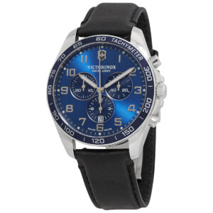 victorinox chronograph quartz blue dial watch 241929