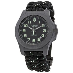 victorinox i.n.o.x. quartz black dial men's watch 241859