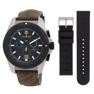 victorinox i.n.o.x. chronograph quartz black dial men's watch 241988.1