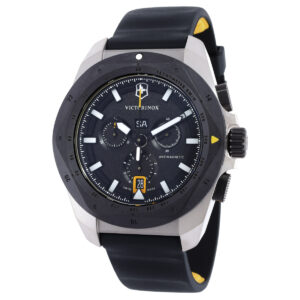 victorinox i.n.o.x. chronograph quartz black dial men's watch 242011