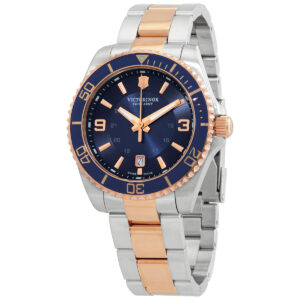 victorinox maverick quartz blue dial men's watch 241950