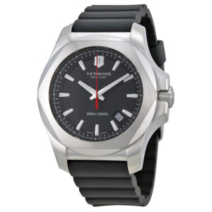 victorinox swiss army i.n.o.x black dial black rubber men's watch 241682.1