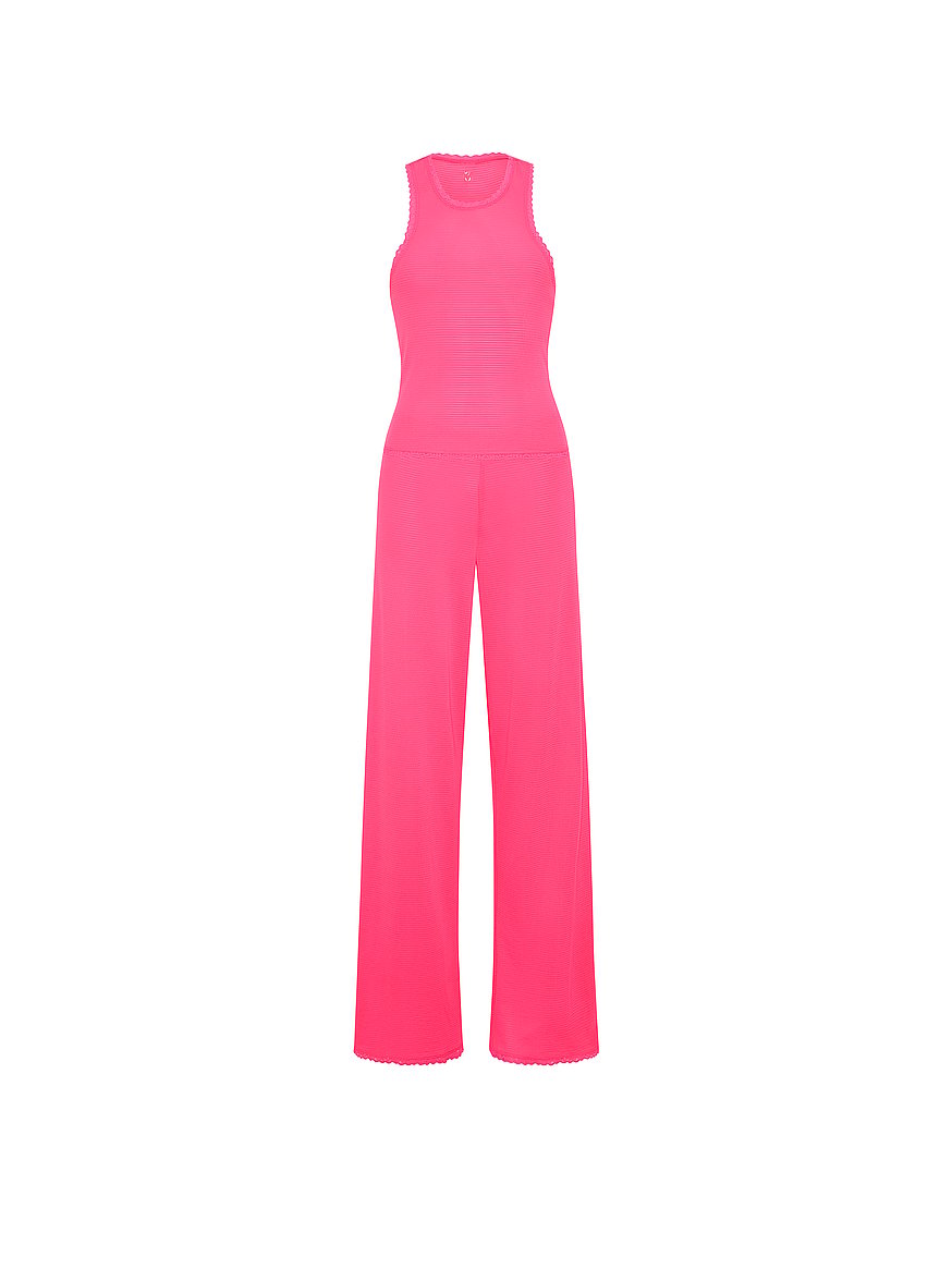 cotton shadow stripe tank & pants set cotton shadow stripe tank & pants set