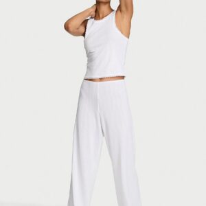cotton shadow stripe tank & pants set
