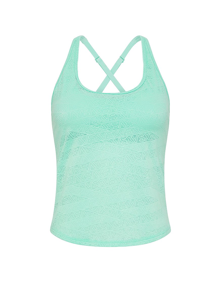 vsx logo lace tank top vsx logo lace tank top