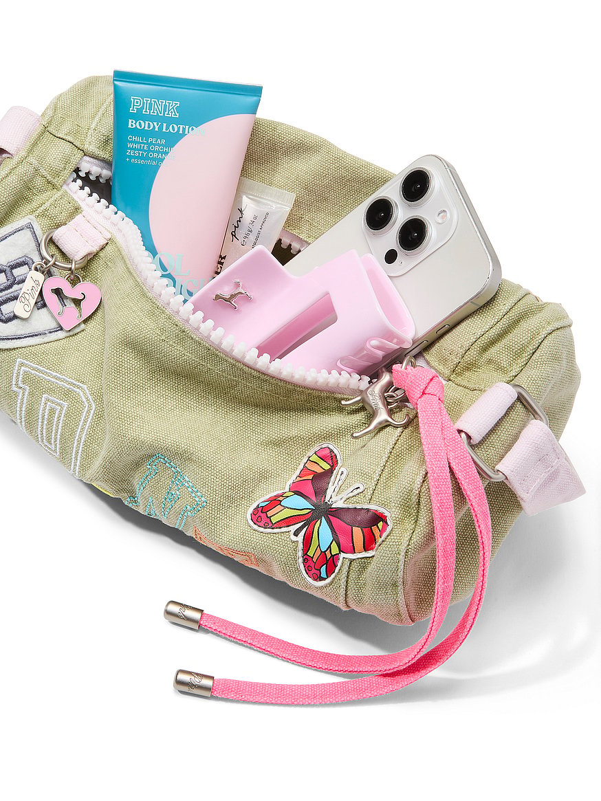 canvas rolled duffle shoulder bag canvas rolled duffle shoulder bag