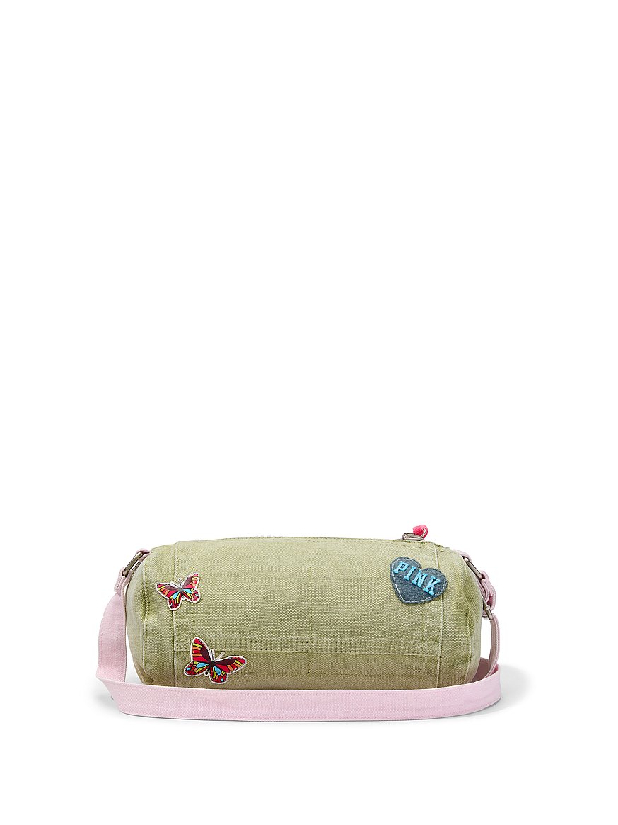 canvas rolled duffle shoulder bag canvas rolled duffle shoulder bag