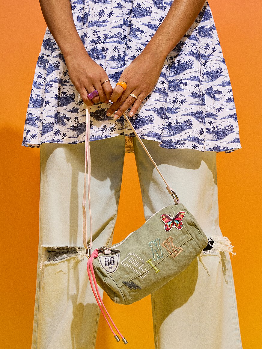 canvas rolled duffle shoulder bag canvas rolled duffle shoulder bag