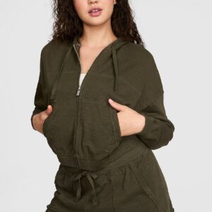 lightweight lounge full zip hoodie