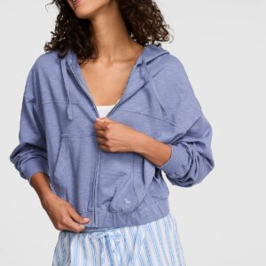 lightweight lounge full zip hoodie