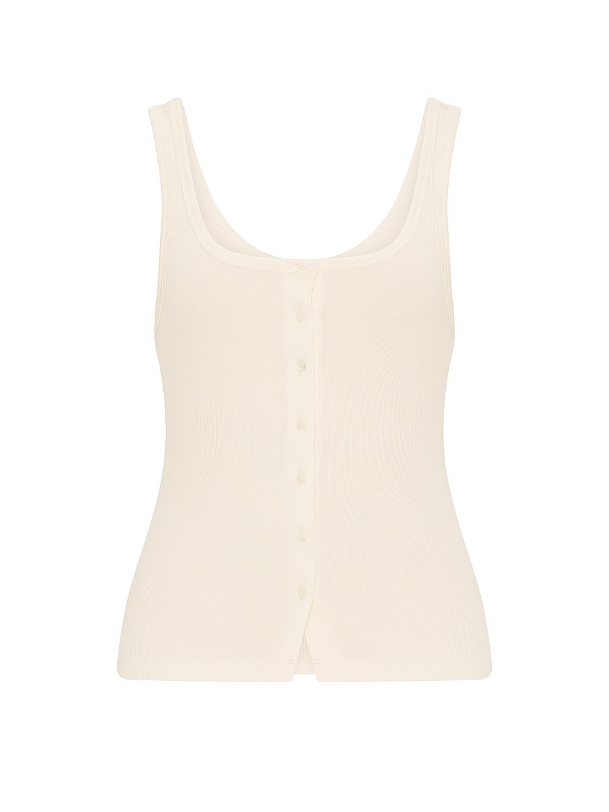 relaxed rib button down tank top relaxed rib button down tank top