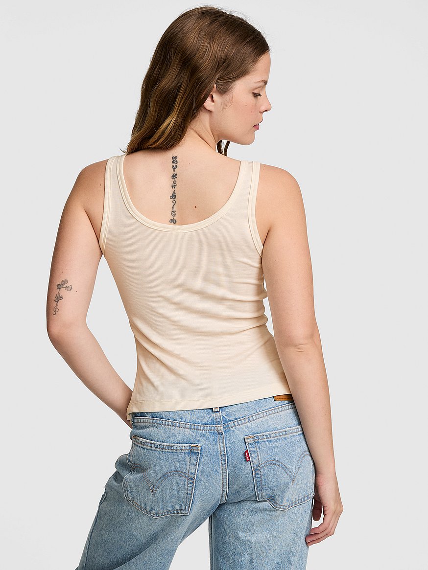 relaxed rib button down tank top relaxed rib button down tank top