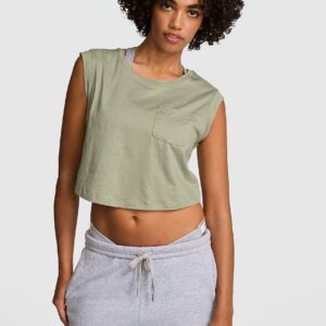 light as air jersey cropped tank top