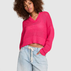 crochet v neck hoodie