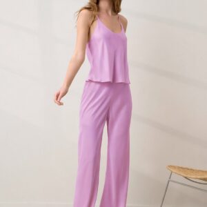 washable silk bias cami & pant pajama set