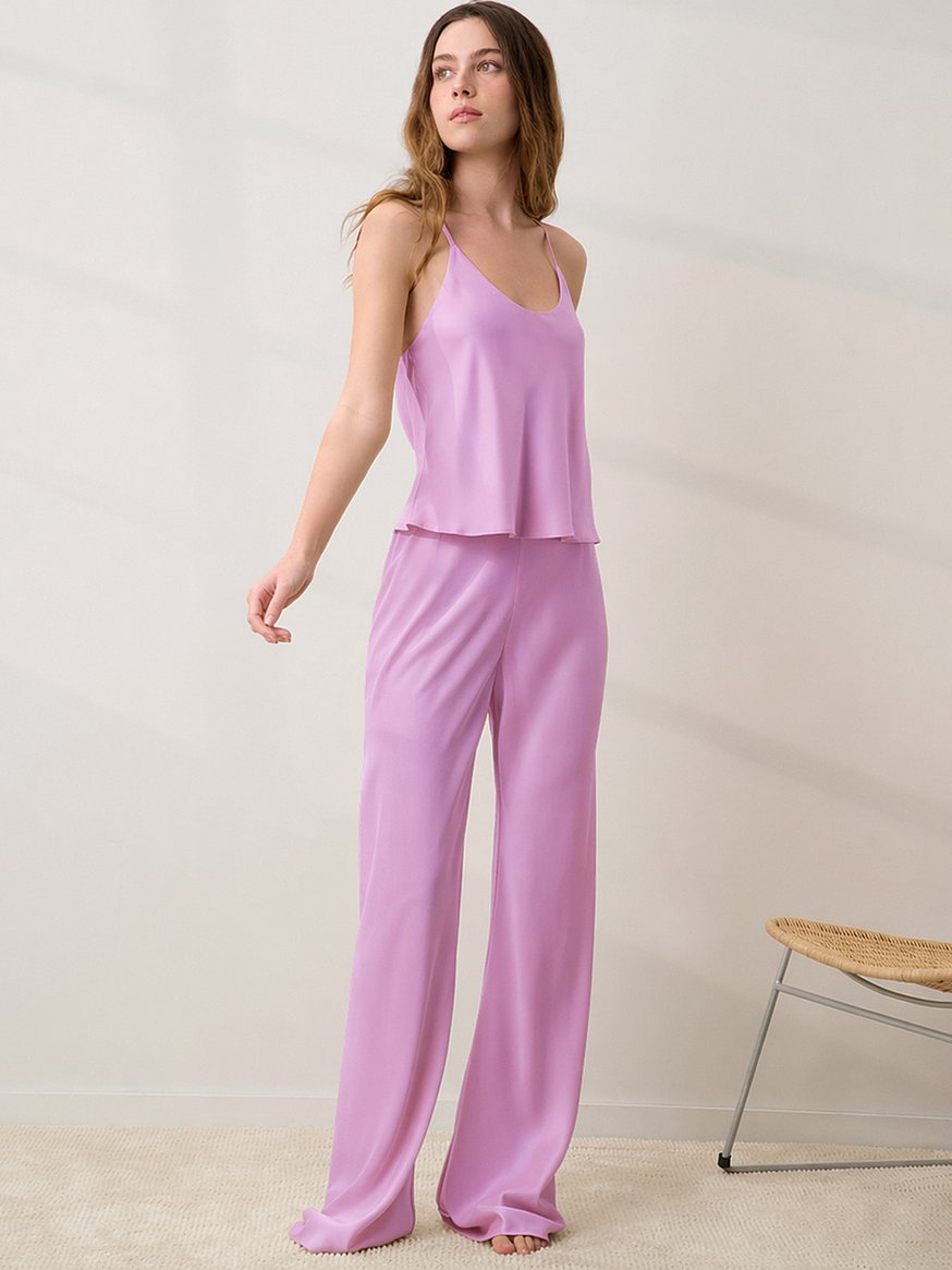 washable silk bias cami & pant pajama set washable silk bias cami & pant pajama set