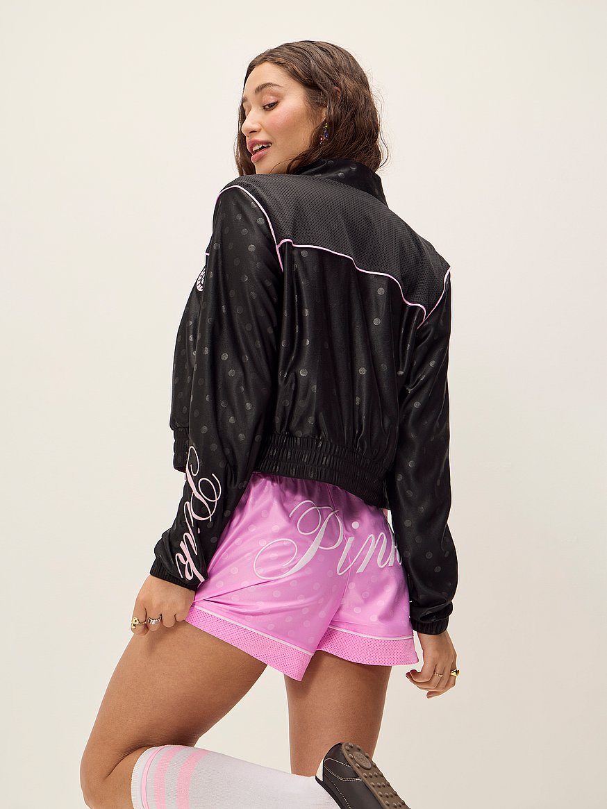 satin mock neck full zip jacket satin mock neck full zip jacket
