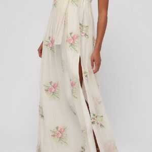 fiona strapless embroidered maxi dress