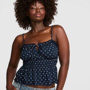 ruched ruffle cami