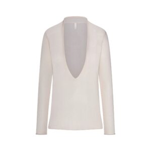 slinky knit deep plunge top