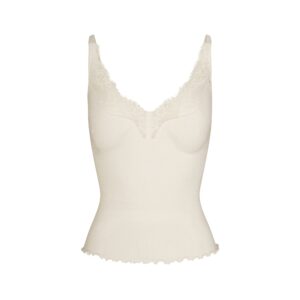rib knit lace cami