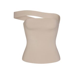 cotton jersey asymmetrical top