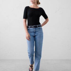 Home soft stretch elbow sleeve top