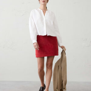 Home corduroy seamed mini skirt