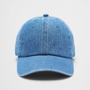 Home washed denim baseball cap