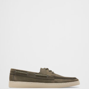 Home vegan suede boat shoe