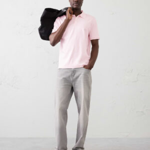 Home standard fit luxe touch tipped polo