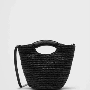 Home straw mini bucket crossbody