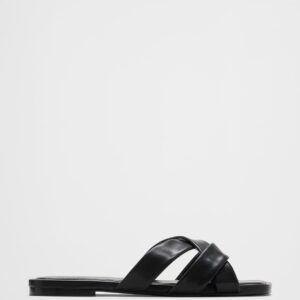 Home vegan leather crossover sandal